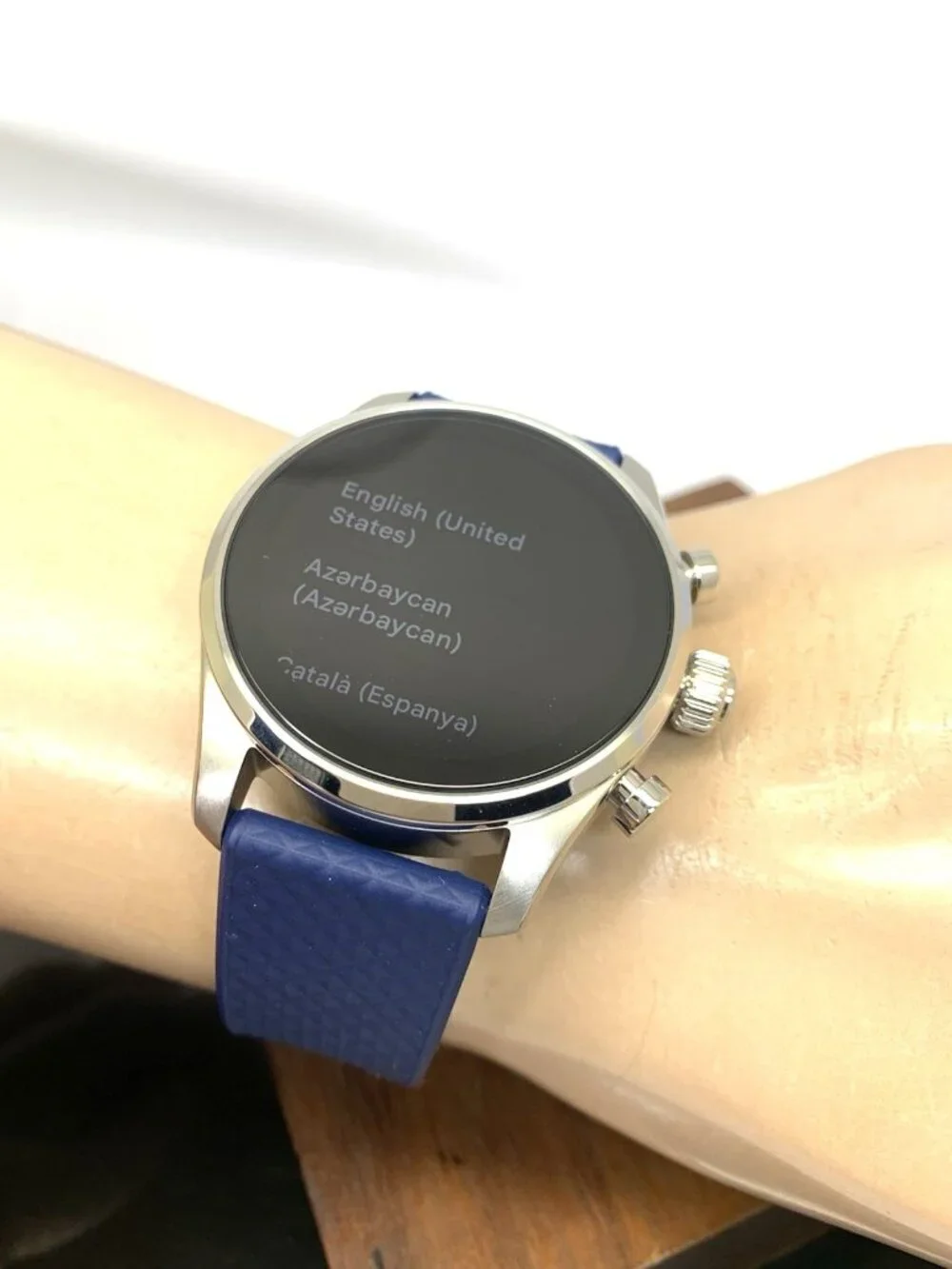 Montblanc Summit 3 Men's Watch Smartwatch Titanium Case Blue Rubber Strap 42mm